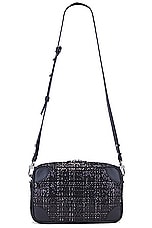 Amiri Sequin Boucle Camera Case Bag in Black, view 2, click to view large image.