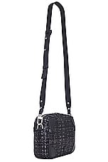 Amiri Sequin Boucle Camera Case Bag in Black, view 3, click to view large image.