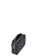 Amiri Sequin Boucle Camera Case Bag in Black, view 4, click to view large image.