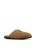 Amiri MA Shearling Lux Slipper in Tan, view 2, click to view large image.