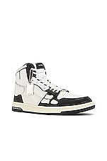Amiri Skel Top Hi Sneaker in Black & White, view 2, click to view large image.