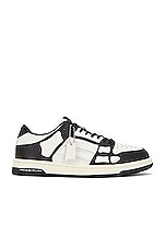 Amiri Skel Top Low Sneaker in Black & White, view 1, click to view large image.