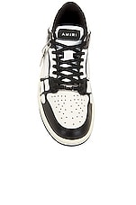 Amiri Skel Top Low Sneaker in Black & White, view 4, click to view large image.