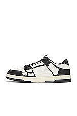 Amiri Skel Top Low Sneaker in Black & White, view 5, click to view large image.