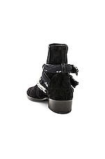 Amiri Bandana Buckle Boot in Black, view 3, click to view large image.