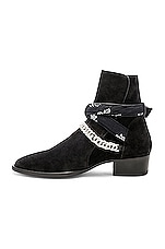 Amiri Bandana Buckle Boot in Black, view 5, click to view large image.