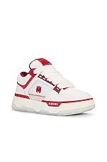 Amiri Ma-1 Sneaker in White & Red, view 2, click to view large image.