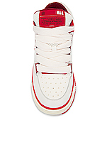 Amiri Ma-1 Sneaker in White & Red, view 4, click to view large image.