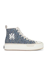 Amiri Court Hi Sneaker in Indigo, view 1, click to view large image.