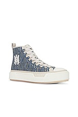 Amiri Court Hi Sneaker in Indigo, view 2, click to view large image.