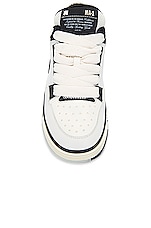 Amiri Ma-1 Sneaker in White & Black, view 4, click to view large image.