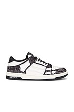Amiri Bandana Denim Skeleton Top Low Sneaker in Black | FWRD
