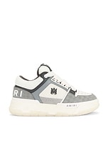 【AMIRI】MA QUAD DEBOSSED NUBUCK MA-1 Amiri MA Quad Debossed Nubuck MA-1 Sneaker in Grey | FWRD
