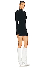 Amiri Stack Knit Mini Dress in Black, view 2, click to view large image.