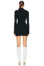 Amiri Stack Knit Mini Dress in Black, view 3, click to view large image.