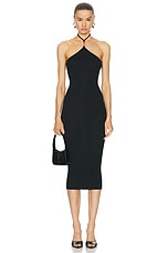 Amiri Vertical Midi Dress in Black, view 1, click to view large image.