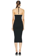 Amiri Vertical Midi Dress in Black, view 3, click to view large image.