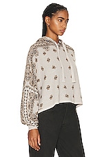 Amiri Bandana Hoodie in White, view 2, click to view large image.