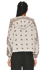 Amiri Bandana Hoodie in White, view 3, click to view large image.