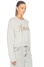 Amiri MA Swirl Crew Sweatshirt in Alabaster, view 2, click to view large image.