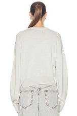 Amiri MA Swirl Crew Sweatshirt in Alabaster, view 3, click to view large image.