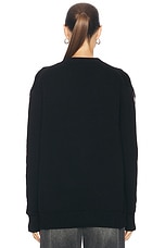 Amiri Bones Cardigan in Black, view 4, click to view large image.