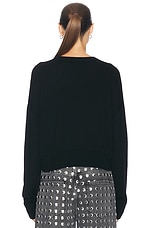 Amiri MA Swirl Crew Sweater in Black, view 4, click to view large image.