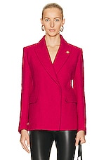 Amiri Double Breasted Blazer in Fuchsia, view 1, click to view large image.