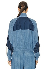 Amiri Chambray Retro Track Jacket in Blue, view 5, click to view large image.