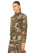 Amiri Camo Workman Jacket in Green Camo, view 3, click to view large image.