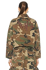 Amiri Camo Workman Jacket in Green Camo, view 4, click to view large image.