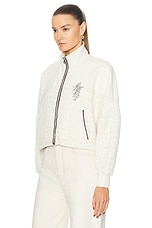 Amiri Boucle Hybrid Track Jacket in Alabaster, view 4, click to view large image.