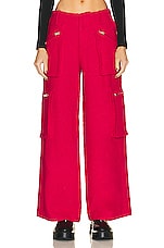 Amiri Wide Leg Cargo Pant in Fuchsia, view 1, click to view large image.