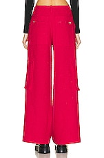 Amiri Wide Leg Cargo Pant in Fuchsia, view 3, click to view large image.