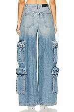 Amiri Baggy Cargo Pant in Vintage Light Blue, view 3, click to view large image.