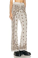 Amiri Bandana Pant in White, view 2, click to view large image.