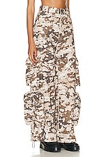 Amiri Camo Baggy Cargo Trouser in Green Camo, view 2, click to view large image.