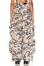 Amiri Camo Baggy Cargo Trouser in Green Camo, view 3, click to view large image.