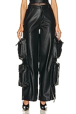 Amiri Wide Leg Cargo Pant in Black, view 1, click to view large image.