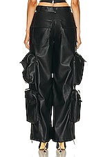 Amiri Wide Leg Cargo Pant in Black, view 3, click to view large image.