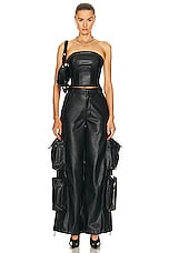 Amiri Wide Leg Cargo Pant in Black, view 4, click to view large image.