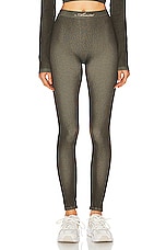 Amiri Ribbed Seamless Legging in Brown, view 1, click to view large image.