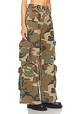 Amiri Camo Baggy Cargo Pant in Green Camo, view 2, click to view large image.