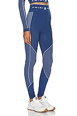 Amiri Seamless Legging in Dark Blue, view 2, click to view large image.