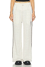Amiri Boucle Hybrid Track Pant in Alabaster, view 1, click to view large image.