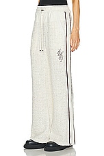 Amiri Boucle Hybrid Track Pant in Alabaster, view 3, click to view large image.