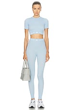 Amiri Ma Ribbed Seamless Legging in Cerulean, view 5, click to view large image.