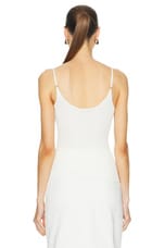 Amiri Vertical Amiri Tank Top in White, view 4, click to view large image.