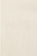 Amiri Embroidered Cropped Tee in Alabaster, view 5, click to view large image.