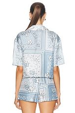 Amiri Floral Bandana Shirt in Cerulean, view 3, click to view large image.